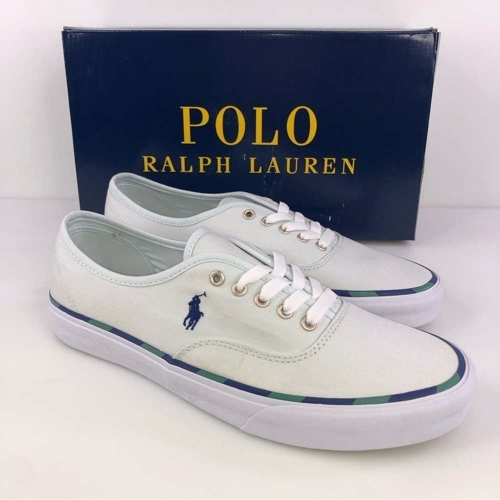 POLO RALPH LAUREN Keaton PONY SK-LTL MEN'S SNEAKERS Light Blue SIZE 10